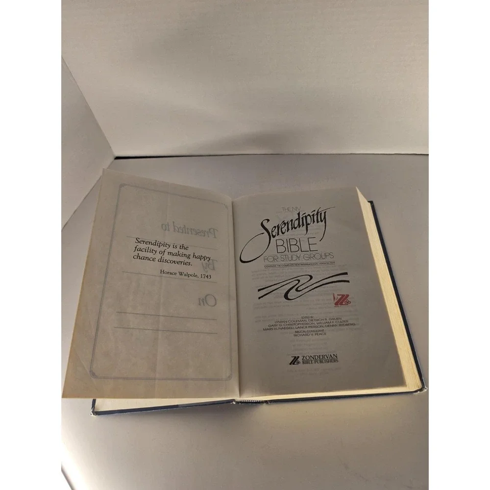NIV Serendipity Bible for Study Groups Hardcover 1990 Zondervan 2nd Edition